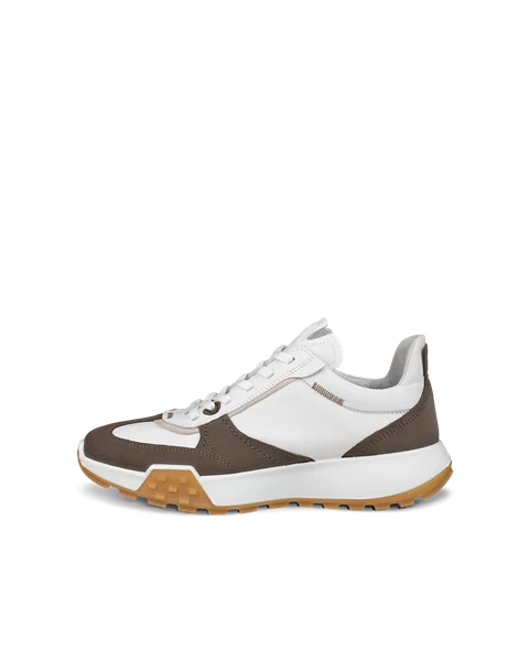 Men's ECCO® Retro Sneaker Leather Trainer | Multicolour