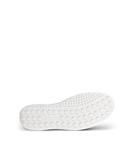Men s ECCO Soft 60 Leather High Top Trainer White