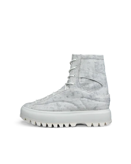 Męskie skórzane wysokie sneakersy ECCO® Street Ace Ral7000 | Biały