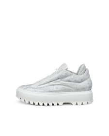 ECCO Soft Zero Heren leren sneaker Wit