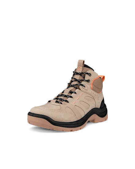 Women s ECCO Offroad Nubuck Waterproof Mid Cut Outdoor Boot Beige