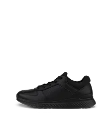 Women s ECCO Exostride Leather Outdoor Trainer Black