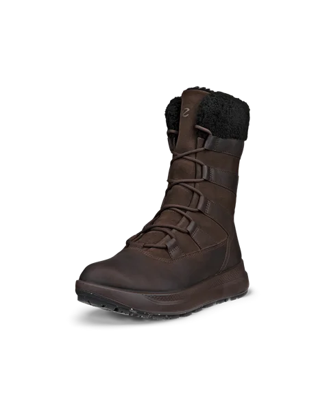 Women s ECCO Solice Nubuck Waterproof Winter Boot Brown