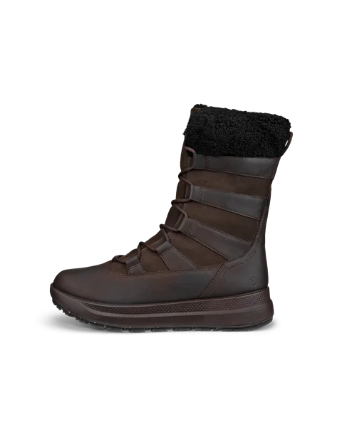 Women s ECCO Solice Nubuck Waterproof Winter Boot Brown