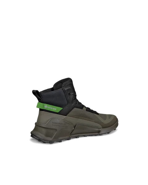 Men s ECCO Biom 2.1 X Mountain Textile Gore Tex High Top Hiking Trainer Green