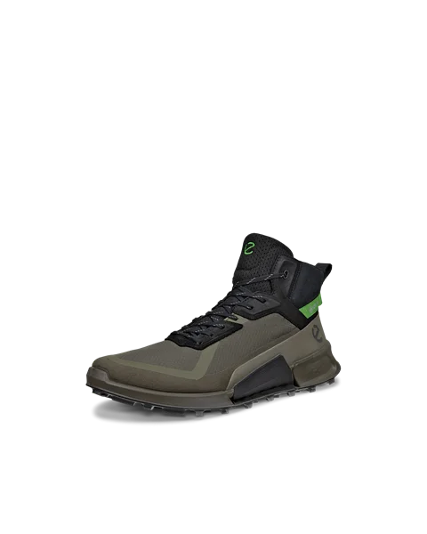 Men s ECCO Biom 2.1 X Mountain Textile Gore Tex High Top Hiking Trainer Green