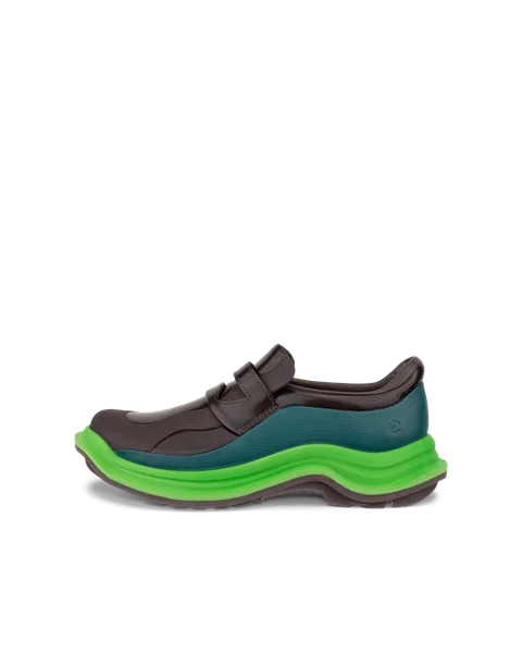Women s ECCO Offroad Leather Slip On Trainer Green