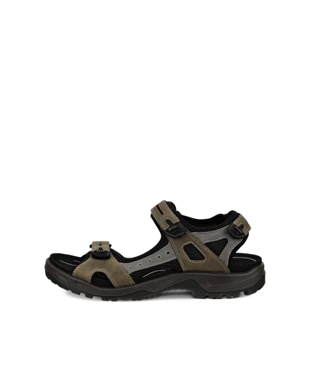 Men s ECCO Offroad Nubuck Hiking Sandal Green