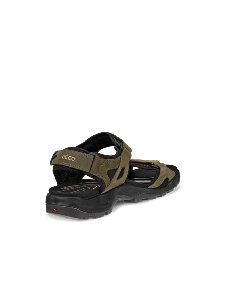Men s ECCO Offroad Nubuck Hiking Sandal Green