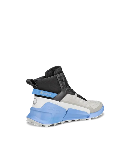 Men s ECCO Biom 2.1 X Mountain Textile Gore Tex High Top Hiking Trainer Grey