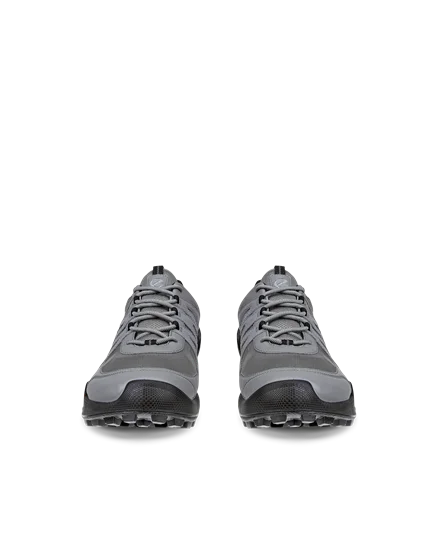 Men s ECCO Biom C Trail Leather Gore Tex Outdoor Trainer Grey