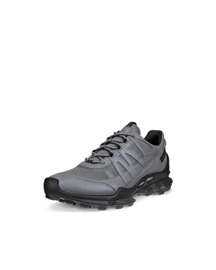 Men s ECCO Biom C Trail Leather Gore Tex Outdoor Trainer Grey