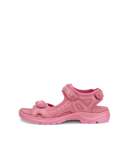 Women s ECCO Offroad Leather Hiking Sandal Pink