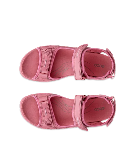 Women s ECCO Offroad Leather Hiking Sandal Pink