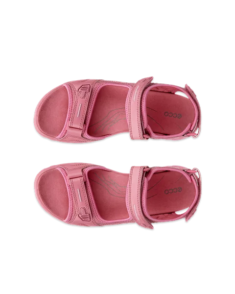 Women s ECCO Offroad Leather Hiking Sandal Pink