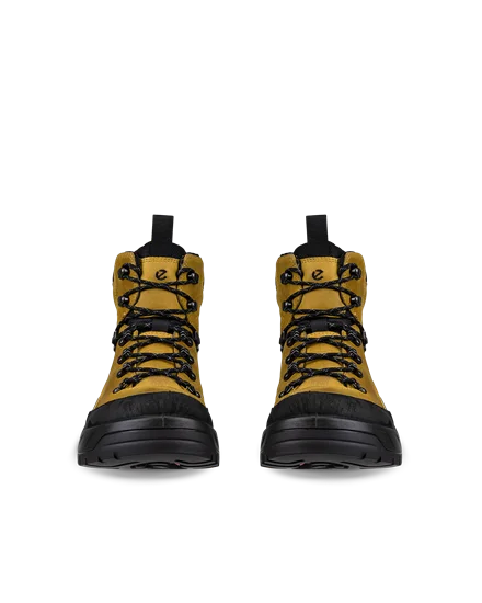 Men s ECCO Offroad Nubuck Waterproof Mid Cut Outdoor Boot Yellow