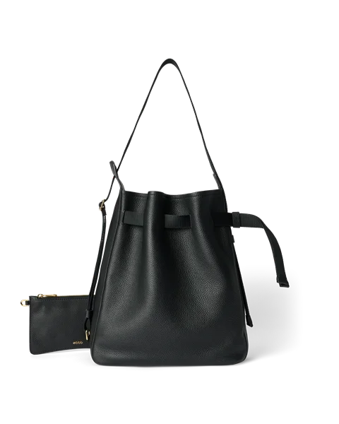 ECCO Sail Hobo Tasche aus Leder Schwarz