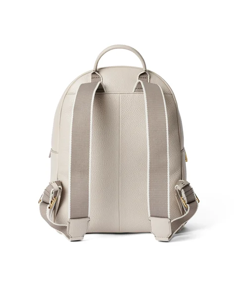 ECCO Round Pack Rucksack aus Leder Beige