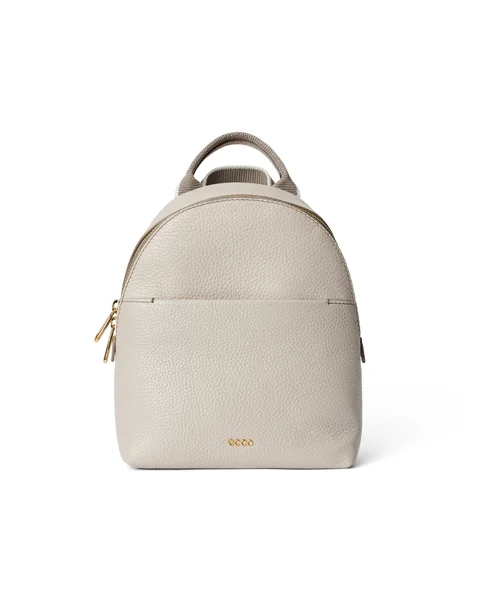 ECCO Round Pack Rucksack aus Leder Beige
