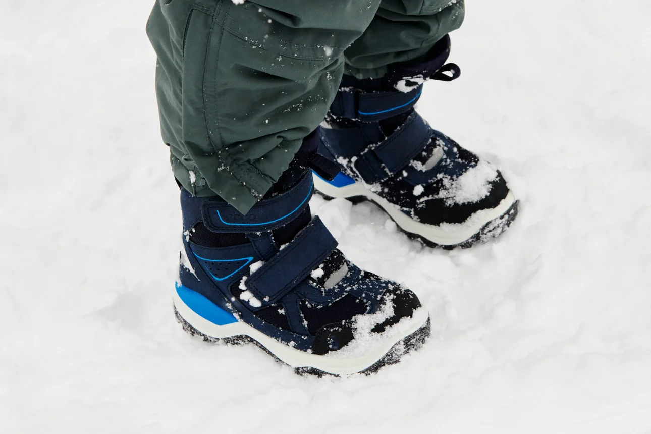 ECCO® Urban Snowboarder Gore-Tex vinterstøvle i ruskind til børn | Sort